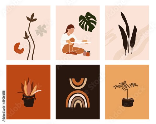 Vector set of minimalism posters