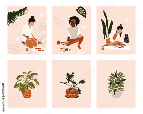 Vector set of minimalism posters