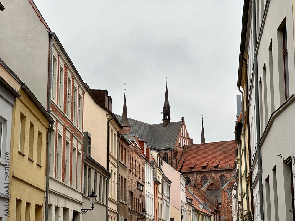 Scenic view of Wismar cityscape