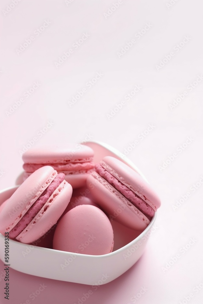 Fototapeta premium Macaroons sweet dessert. Generative AI