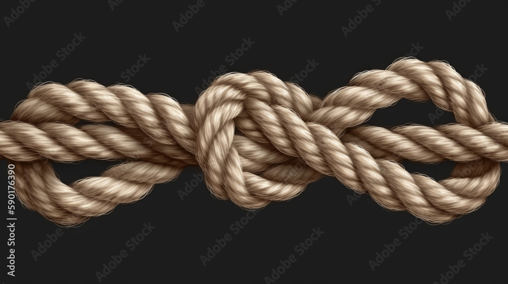 rope with knot, single column tie rope knot, generative ai rope with knot, single column tie rope knot, generative ai
