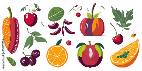 Juicy Summer Fruits Illustration Kit