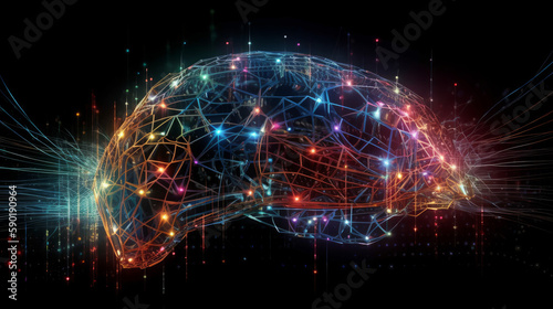Organic brain interface with circuits connections  generative ai