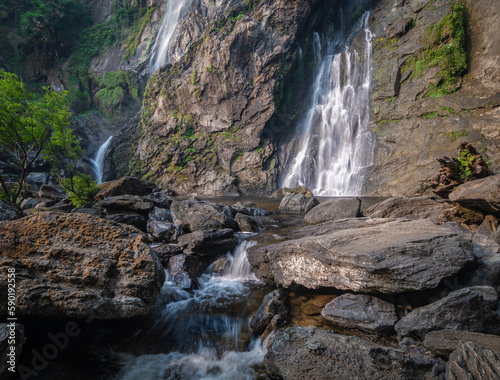 Khlong Lan Waterfall, Beautiful waterfalls in klong Lan national park of Thailand © meen_na