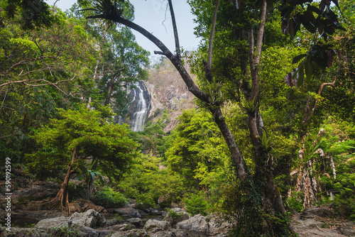 Khlong Lan Waterfall, Beautiful waterfalls in klong Lan national park of Thailand