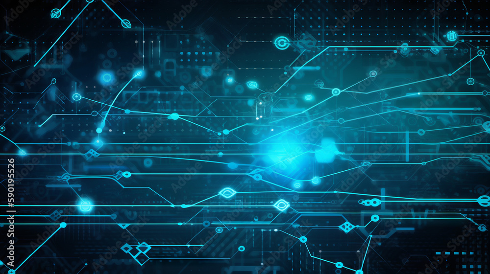 Technical background with data network, generative ai Technical background with data network, generative ai