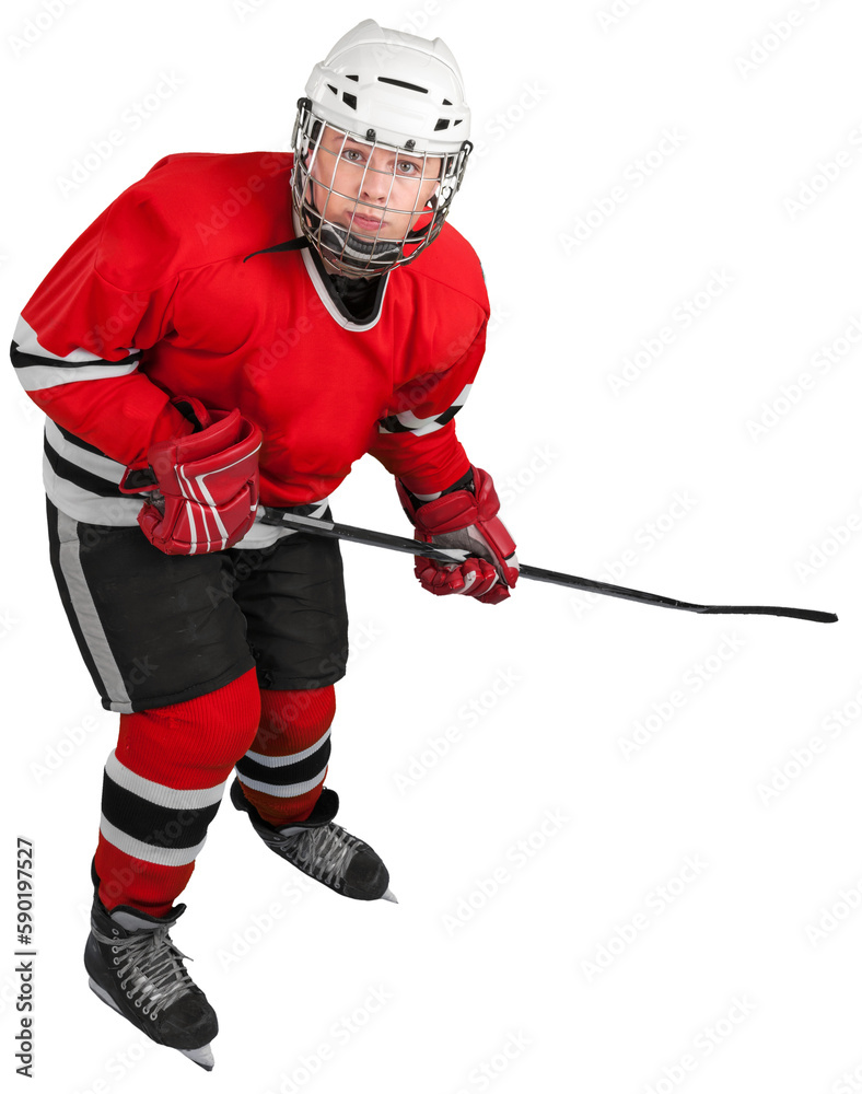 Ice Hockey Player Isolated on Transparent Background Ice Hockey Player Isolated on Transparent Background