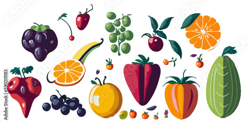 Eye-Catching Fruit Vector Set for Bold Designs