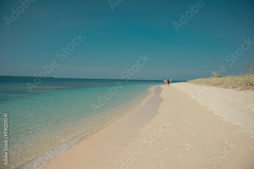 walking on the beach