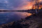 spring sunset landscape on the river Daugava in Latvia near the town of Aizkraukle 4