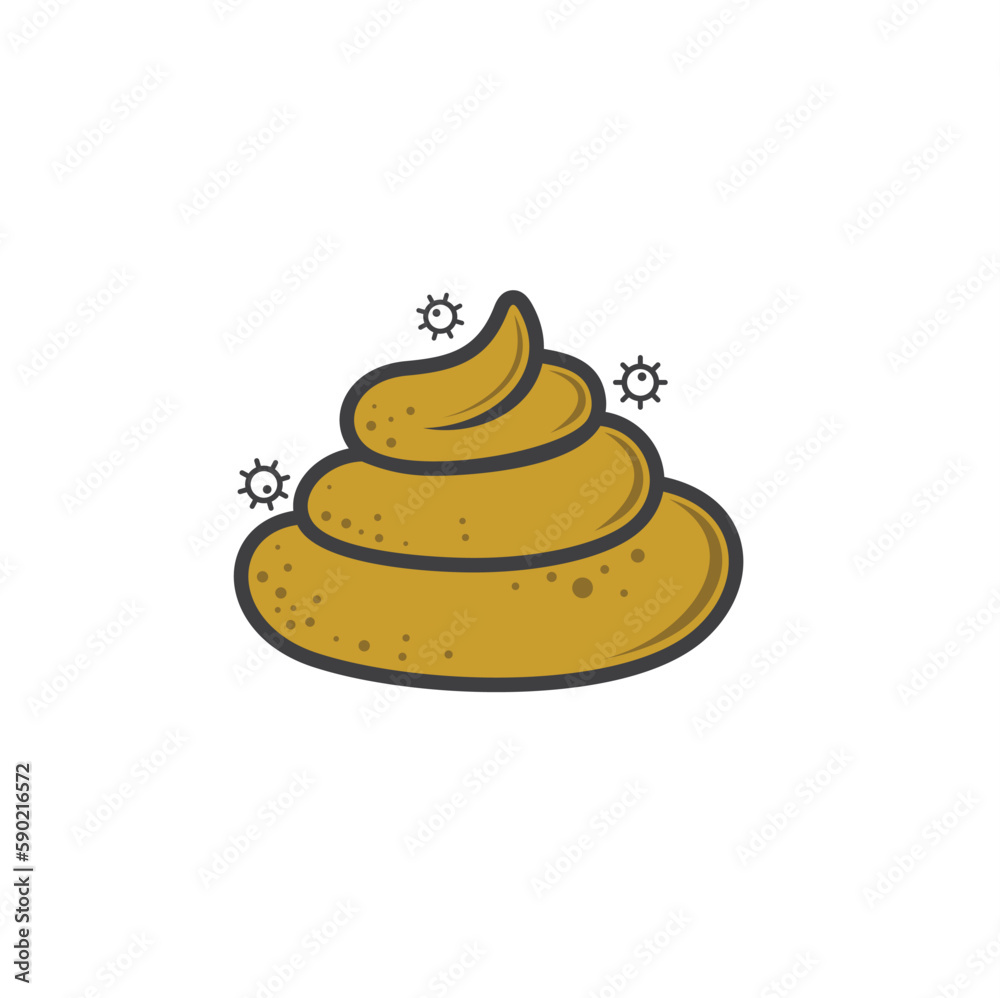 illustration of feces, poop icon, vector art. illustration of feces, poop icon, vector art.