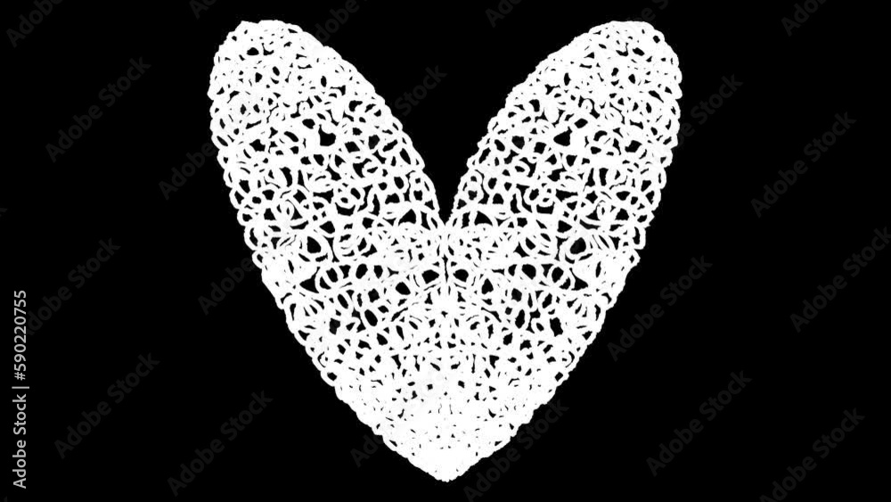 Wiggling Love Heart Shape Scribble Drawing 2 Wiggling Love Heart Shape Scribble Drawing 2