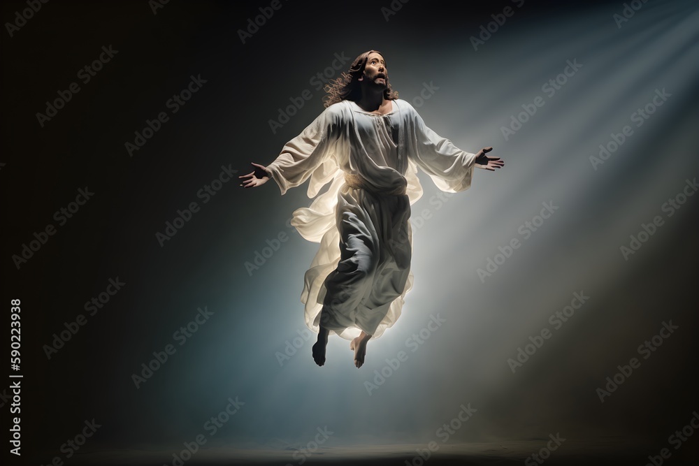 Jesus Jesus ascending outer glow jesus floating Dramatic full body