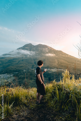 hiker in the mountains