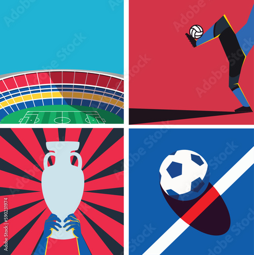 Soccer / Football design template,free copy space, vector	