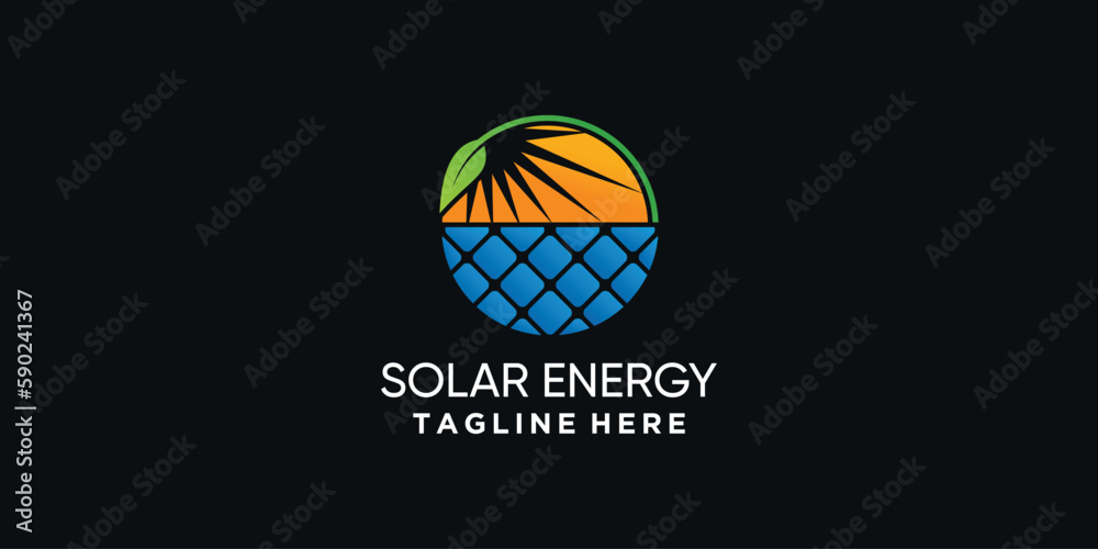 Solar energy logo design with sun power logo Premium Vector Part 1