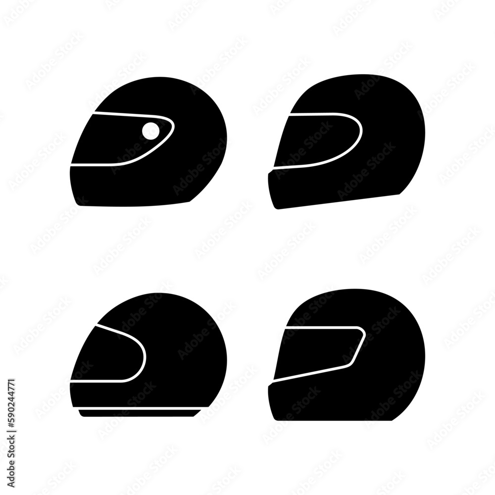 Helmet icon vector illustration. Motorcycle helmet sign and symbol