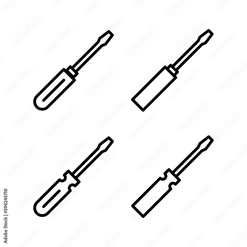 Screwdriver icon vector illustration. tools sign and symbol Screwdriver icon vector illustration. tools sign and symbol