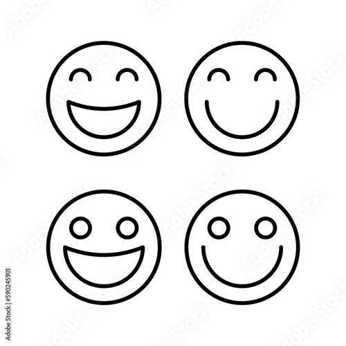 smile icon vector illustration. smile emoticon icon. feedback sign and symbol