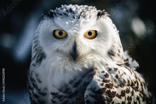 Beautiful owl in its natural habitat. AI generated, human enhanced © top images