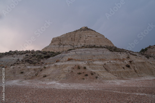 Badlands landscape in North Dakota 