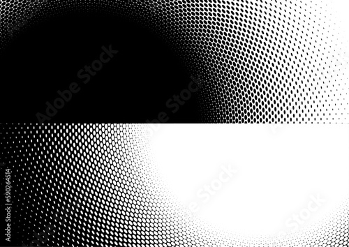 白と黒のフレーム背景。アブストラクト背景素材。特殊なスクリーントーン。