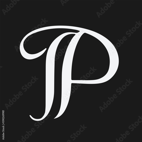 alphabet letter p vector illustration symbol. photo