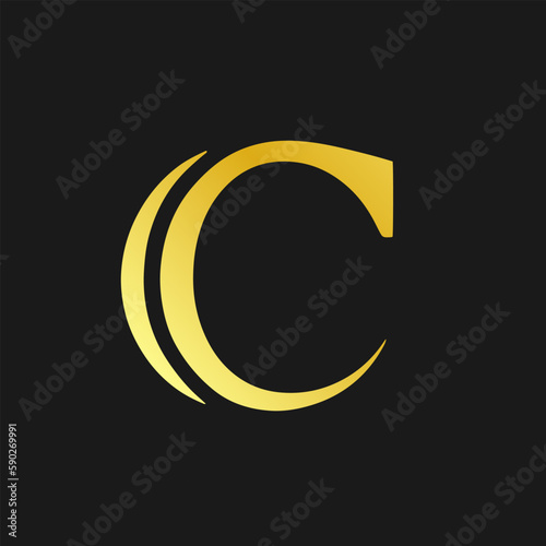 alphabet letter c vector illustration symbol. photo