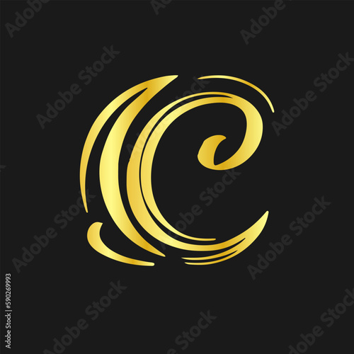 alphabet letter c vector illustration symbol. photo