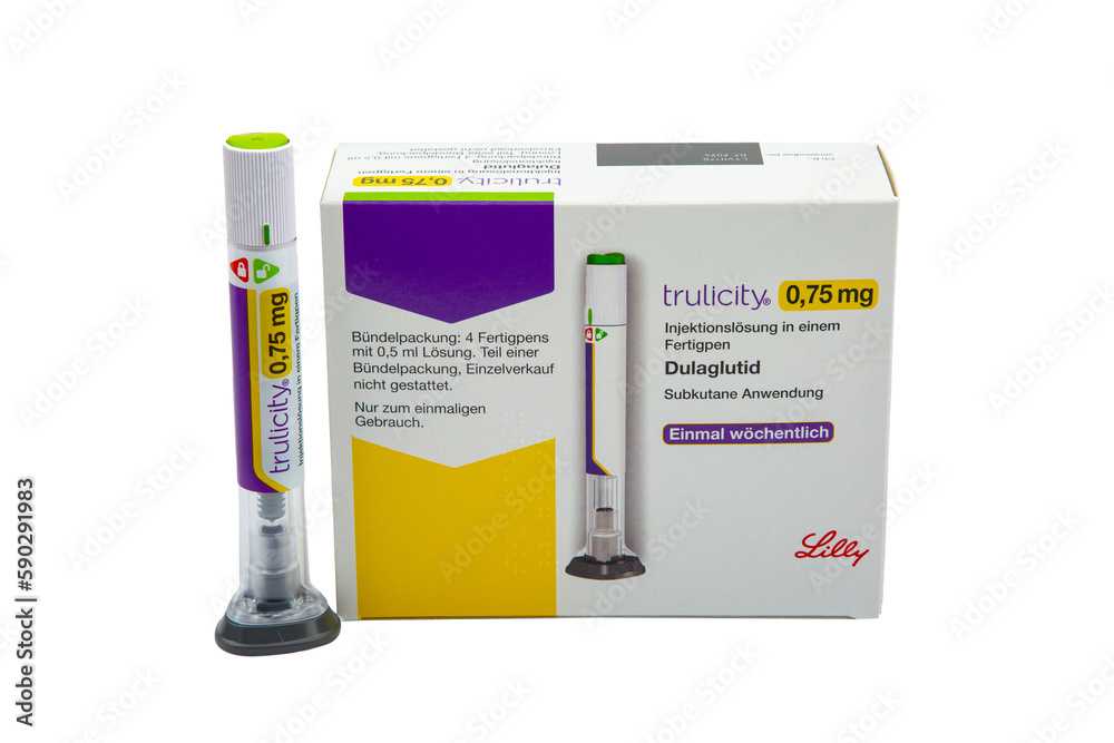 Dulaglutid trulicity disposable insulin pen stock photo adobe stock