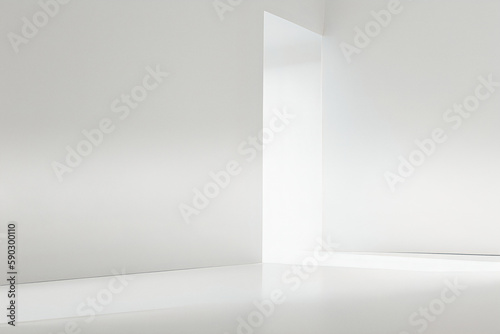 Abstract white studio background for product presentation. 