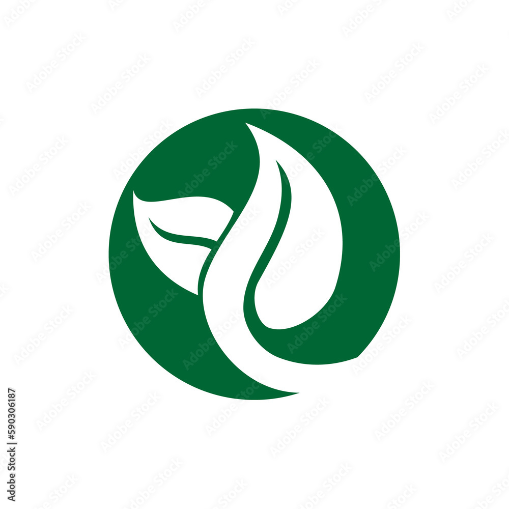 Obraz premium vegan logo template. Icon Illustration Brand Identity. Isolated and flat illustration. Vector graphic