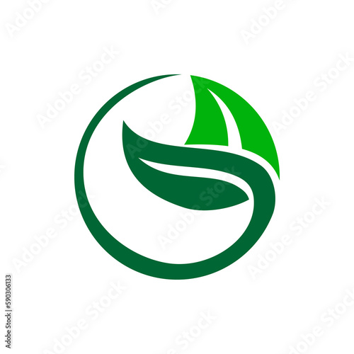 Cuadro en lienzo vegan logo template
