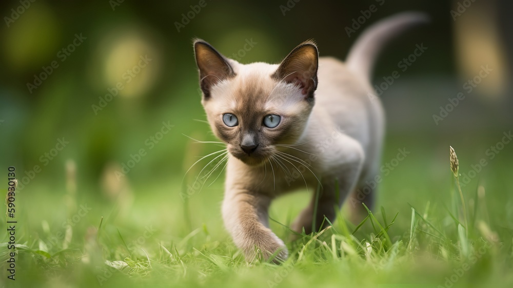 The Playful Burmese Kitten