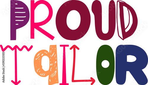Proud Tailor Hand Lettering Illustration for Postcard , Motion Graphics, Magazine, Brochure