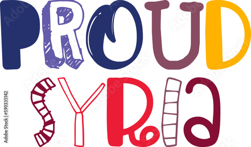 Proud Syria Calligraphy Illustration for Decal, Bookmark , Motion Graphics, Mug Design