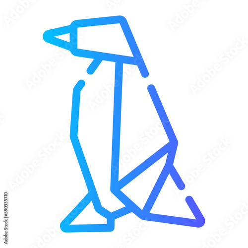 penguin gradient icon