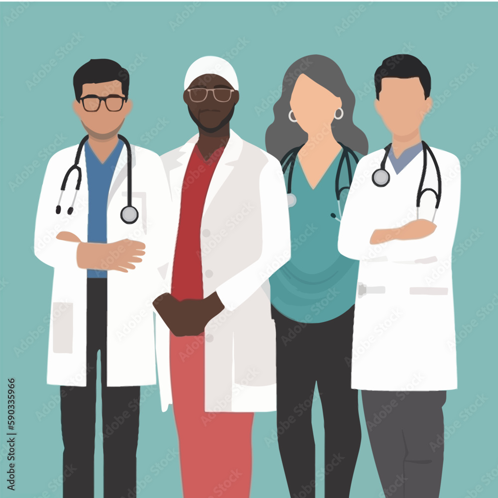 diversity illustration in healthcare profession diversity illustration in healthcare profession