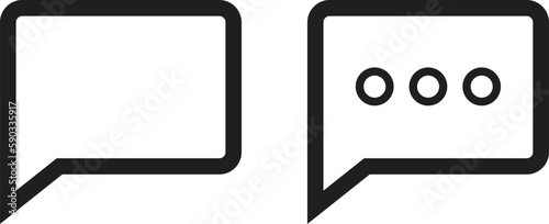 Talk bubble speech icon set vector . Chat Message icon . comment icon