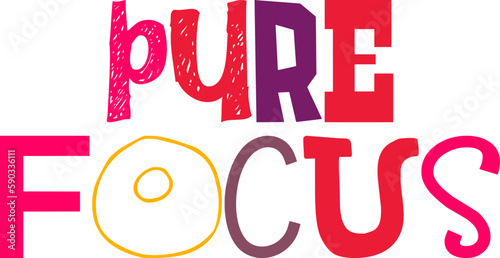 Pure Focus Calligraphy Illustration for Icon, Book Cover, Brochure, Postcard 