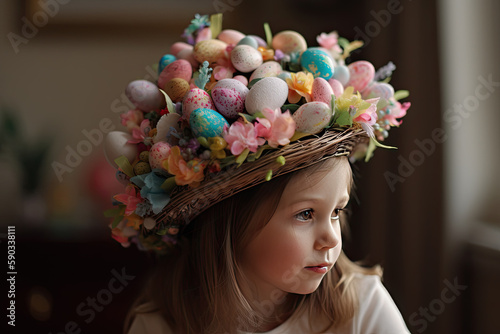 girl with Easter bonnet