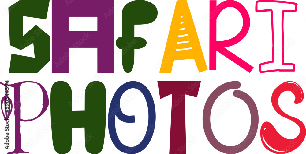 Safari Photos Hand Lettering Illustration for Motion Graphics, Social ...