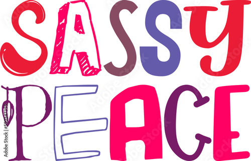 Sassy Peace Calligraphy Illustration for Infographic, Motion Graphics, Book Cover, Presentation 