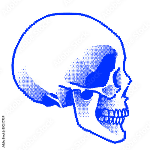Retro Old Skull Vintage Arcade Skull  (ID: 590347737)