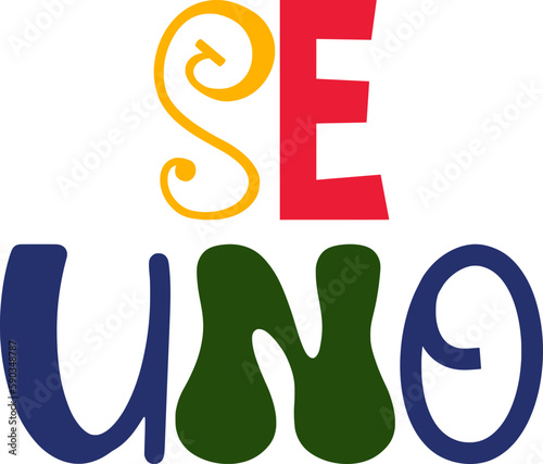 Se Uno Typography Illustration for Stationery, Gift Card, Newsletter, Brochure