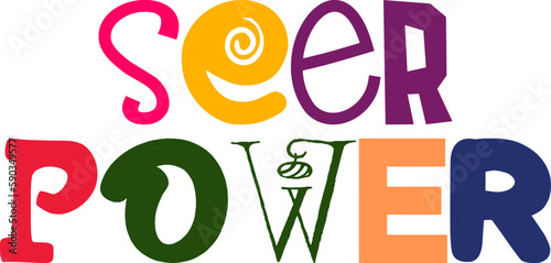 Seer Power Typography Illustration for Motion Graphics, Poster, Icon, Flyer