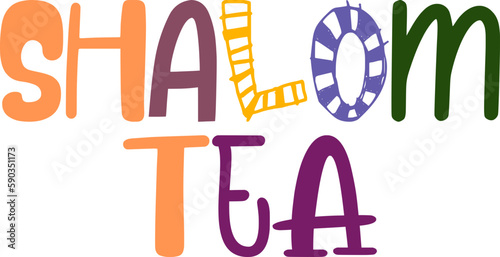 Shalom Tea Hand Lettering Illustration for Sticker , Social Media Post, Motion Graphics, Magazine