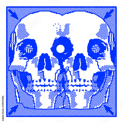 Retro Old Skull Vintage Arcade Skull  (ID: 590351186)