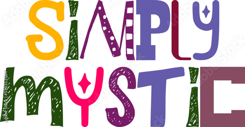 Simply Mystic Typography Illustration for Magazine, Infographic, Bookmark , Stationery