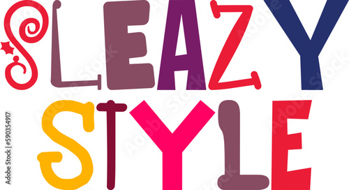 Sleazy Style Calligraphy Illustration for Gift Card, Stationery, Brochure, Postcard 